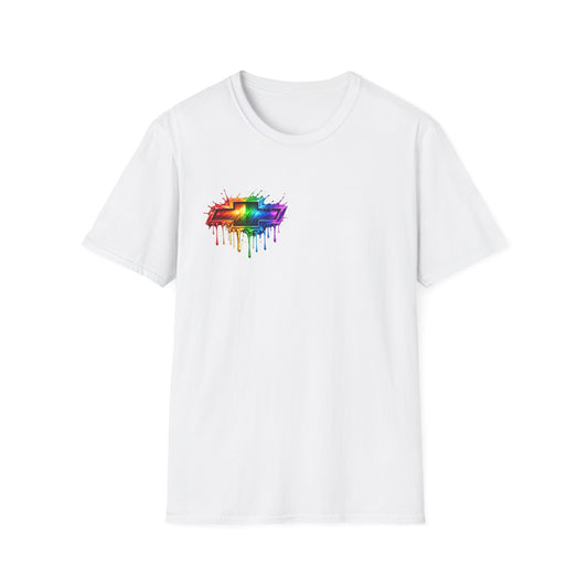 Rainbow Drip Retro Station Wagon T-Shirt | front and back HHR SS
