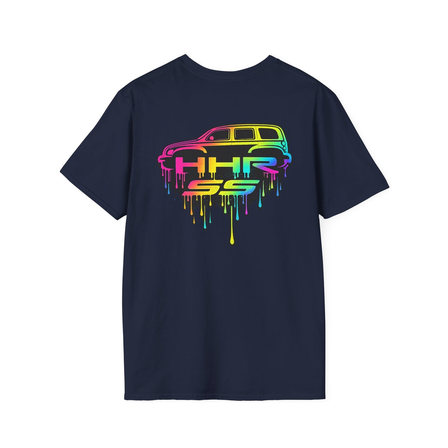 Rainbow Drip Van Retro Logo T-Shirt | Colorful Van Graphic