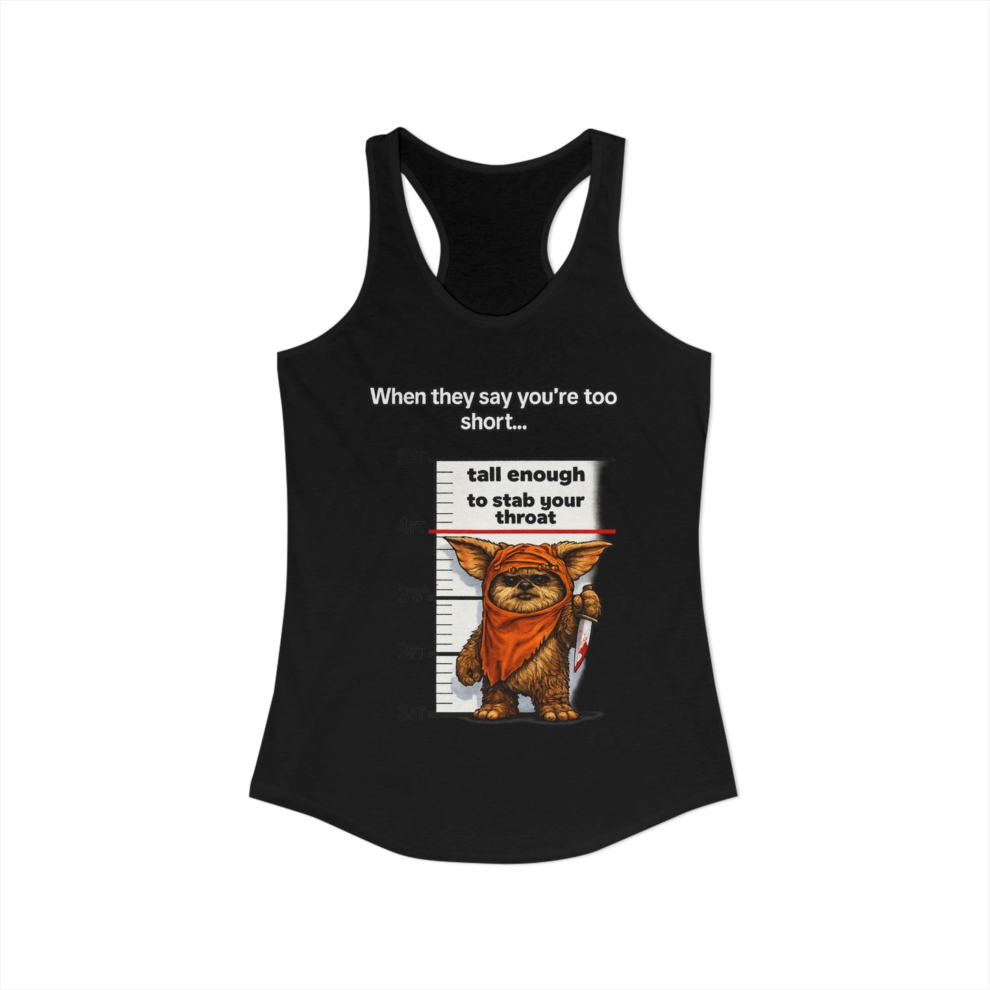 Ewolk Short People Tank Racerback Tank | Novelty Illustration, Cute Character