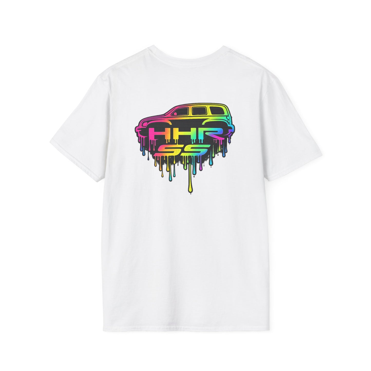 Rainbow Drip Retro Station Wagon T-Shirt | front and back HHR SS