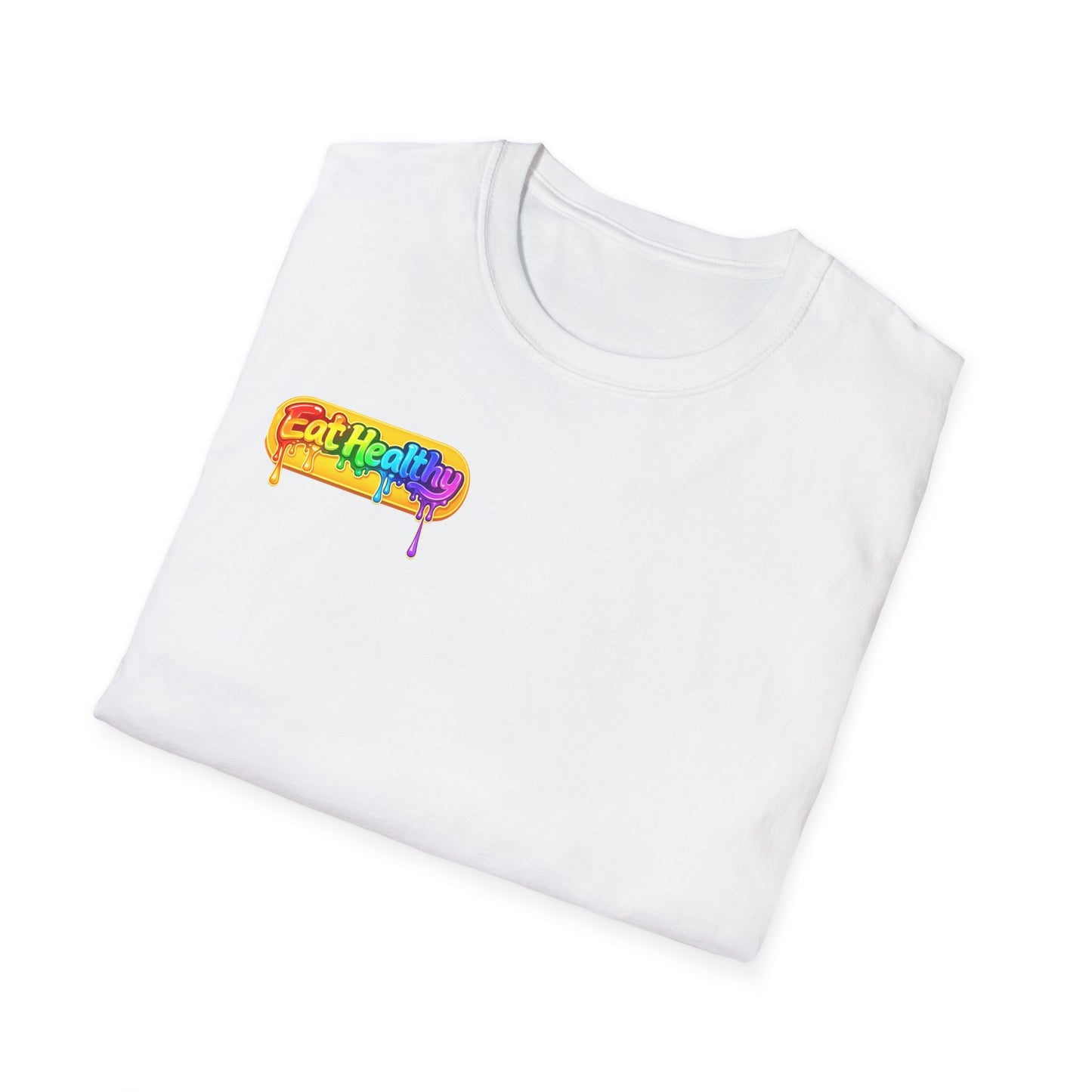 Eat Healthy Stay Hydrated T-Shirt | Rainbow Nutrition & Hydration Design
