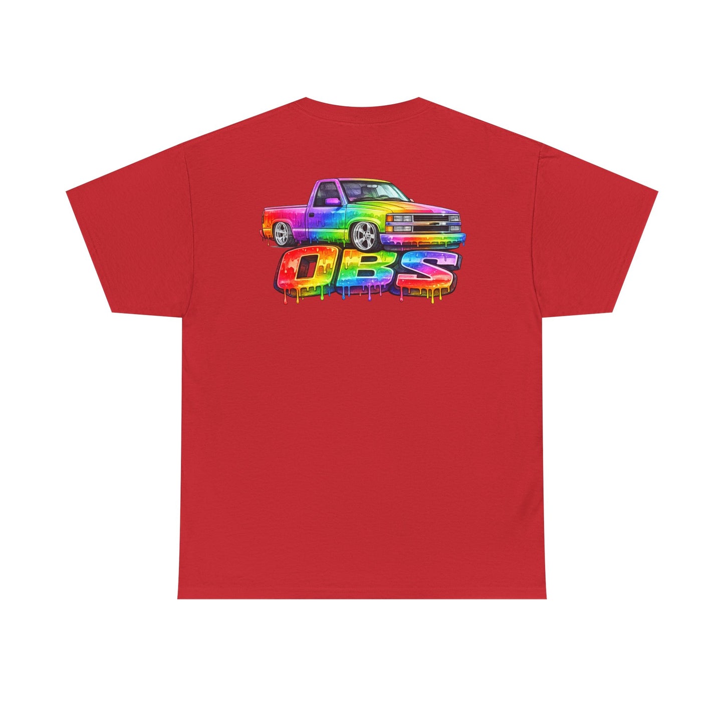 Rainbow Drip OBS Truck Tee | Colorful Retro Pickup Graphic