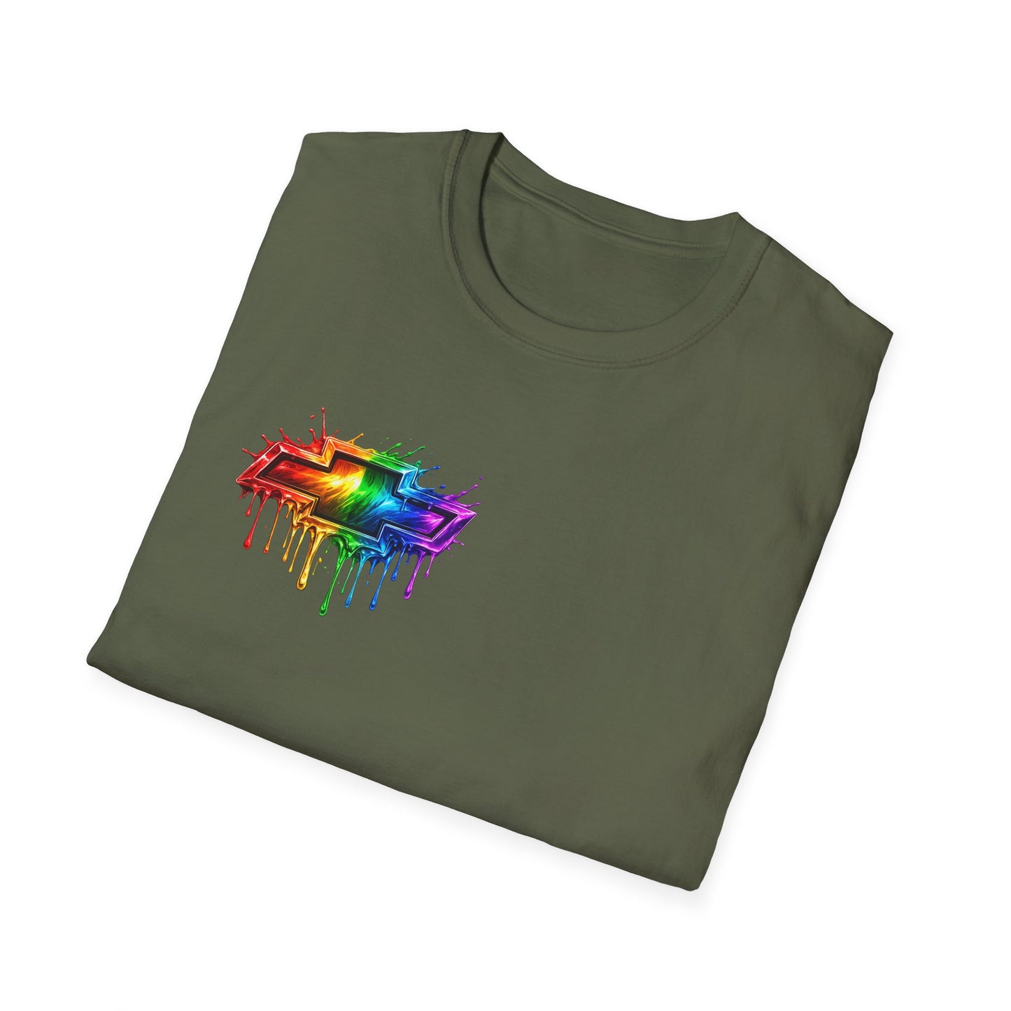 Rainbow Drip Retro Station Wagon T-Shirt | front and back HHR SS