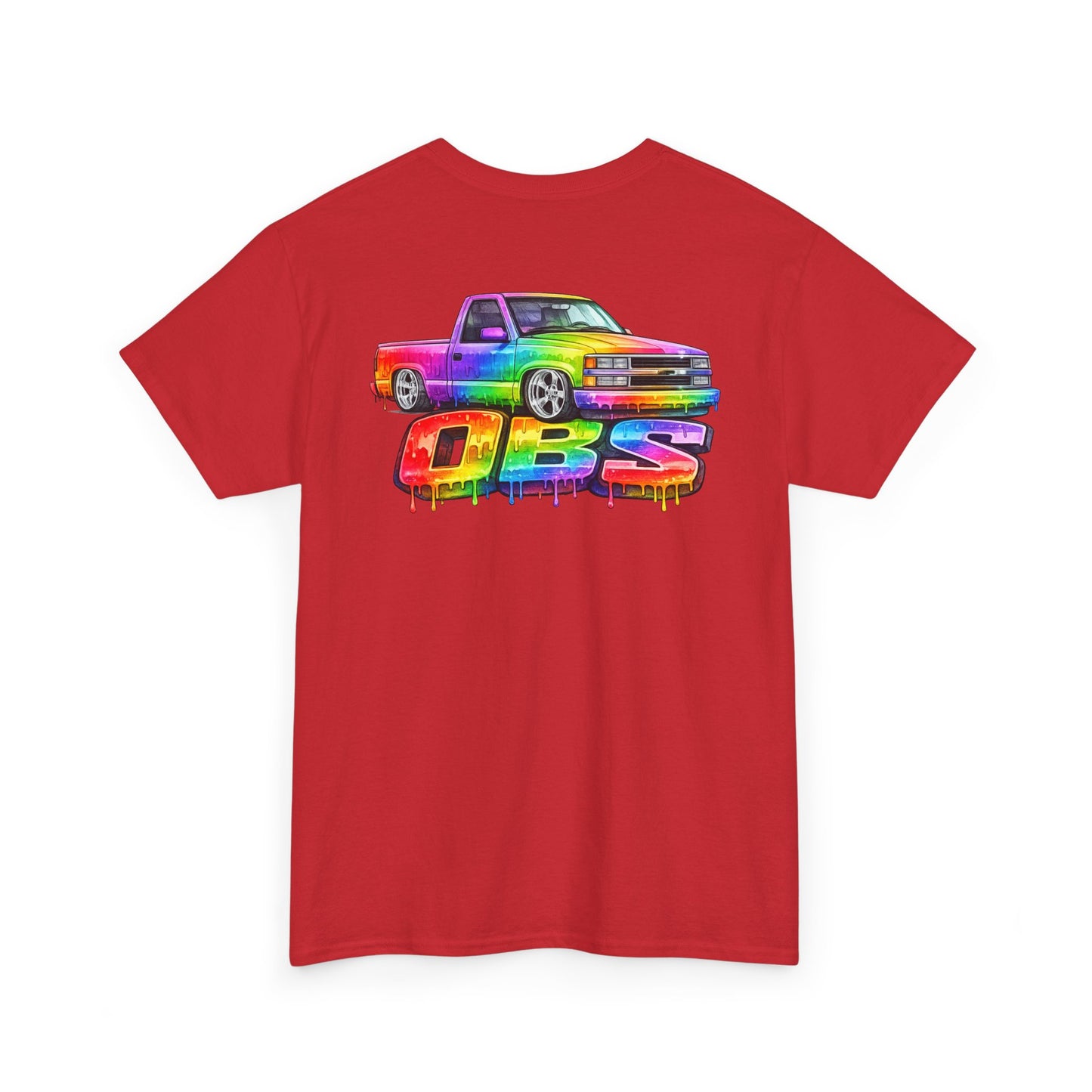Rainbow Drip OBS Truck Tee | Colorful Retro Pickup Graphic