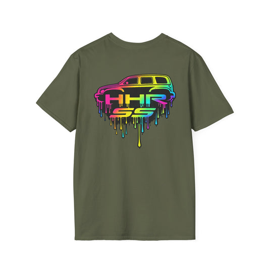 Rainbow Drip Van Retro Logo T-Shirt | Colorful Van Graphic