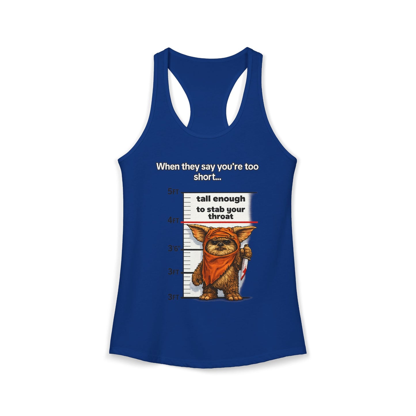 Ewolk Short People Tank Racerback Tank | Novelty Illustration, Cute Character