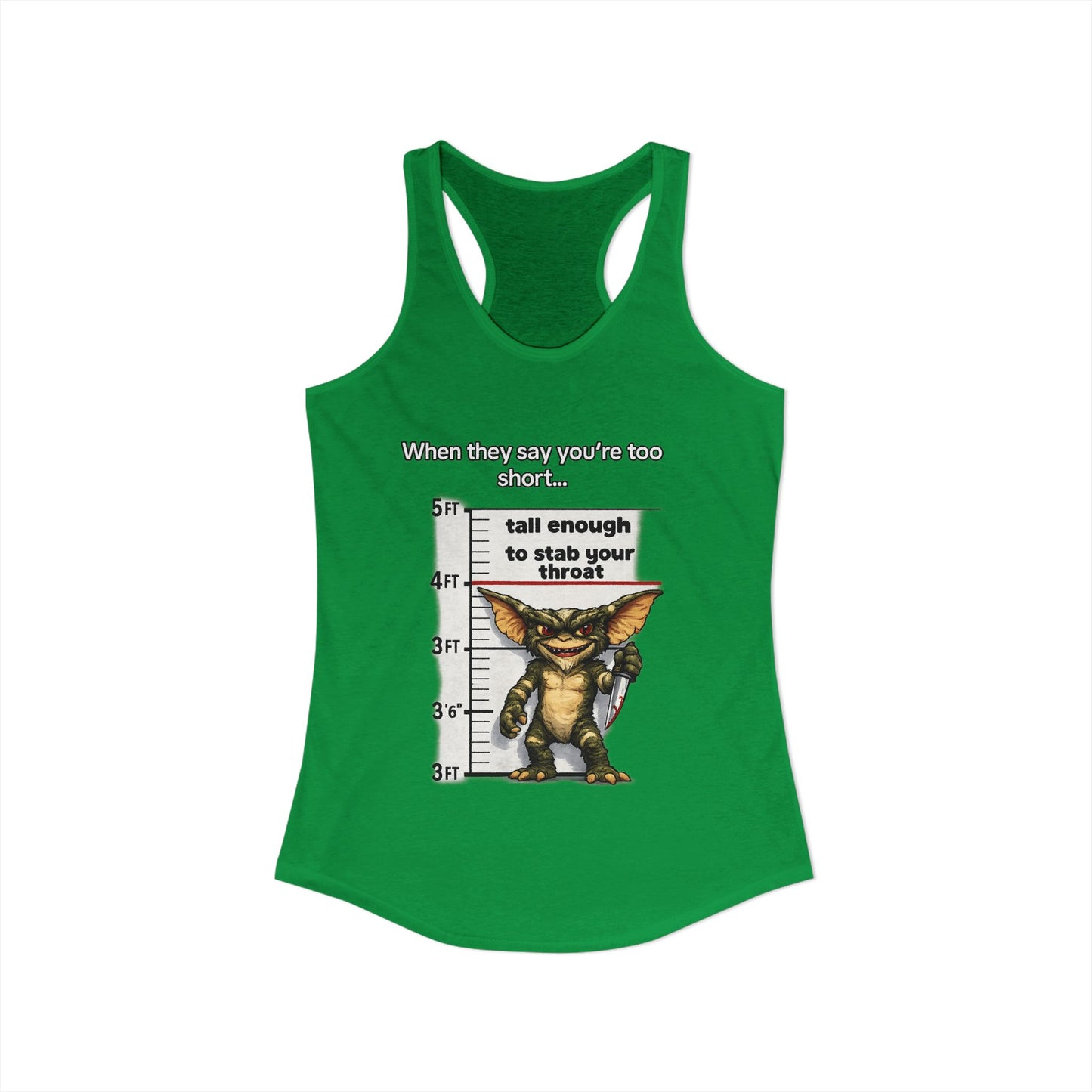Funny Short People Throat Stab Tank | Sarcastic Quote Graphic