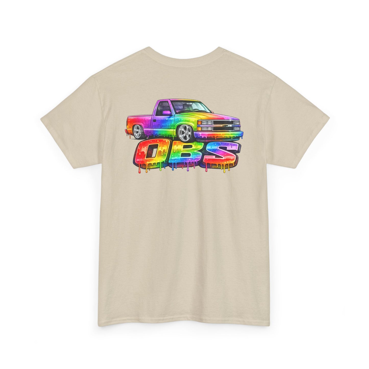 Rainbow Drip OBS Truck Tee | Colorful Retro Pickup Graphic