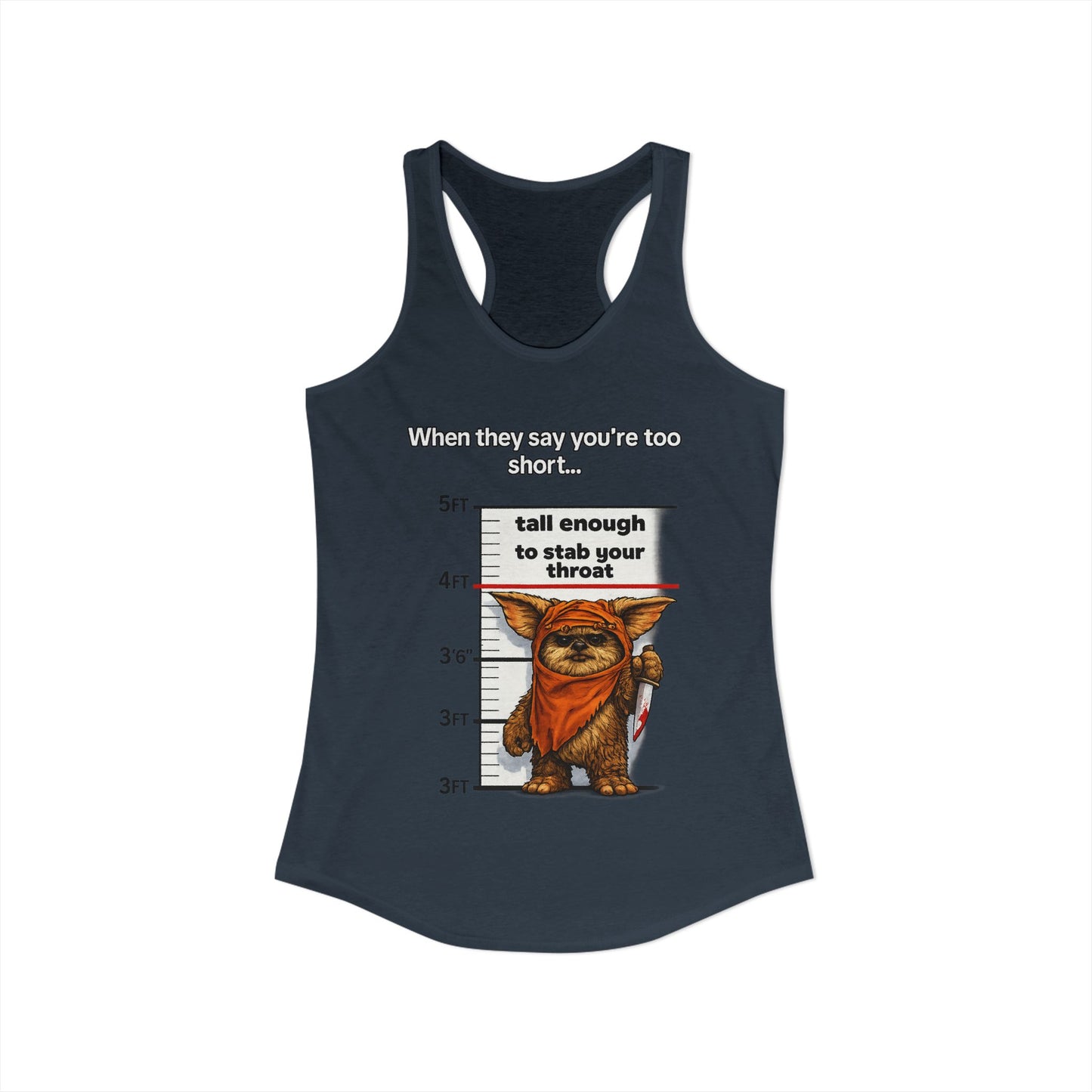Ewolk Short People Tank Racerback Tank | Novelty Illustration, Cute Character