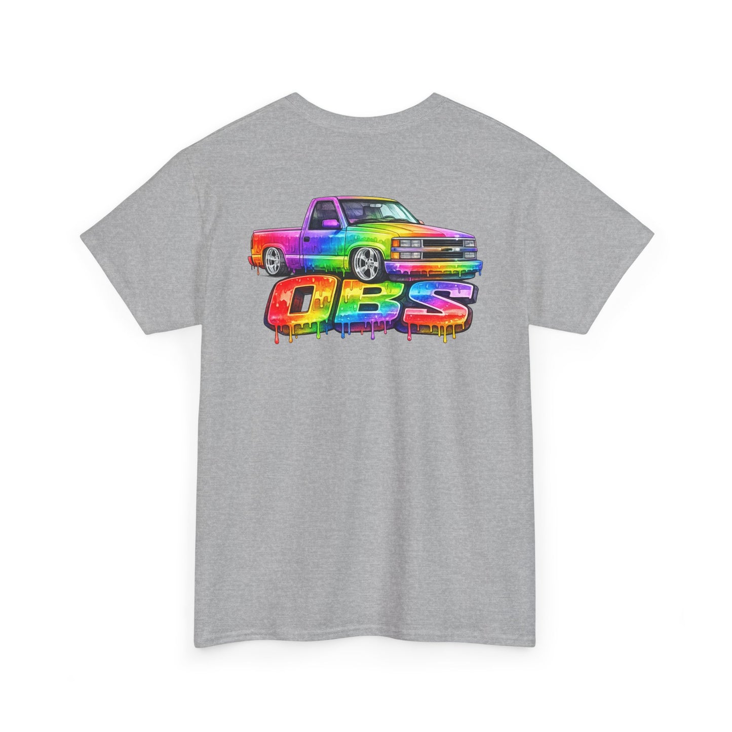 Rainbow Drip OBS Truck Tee | Colorful Retro Pickup Graphic