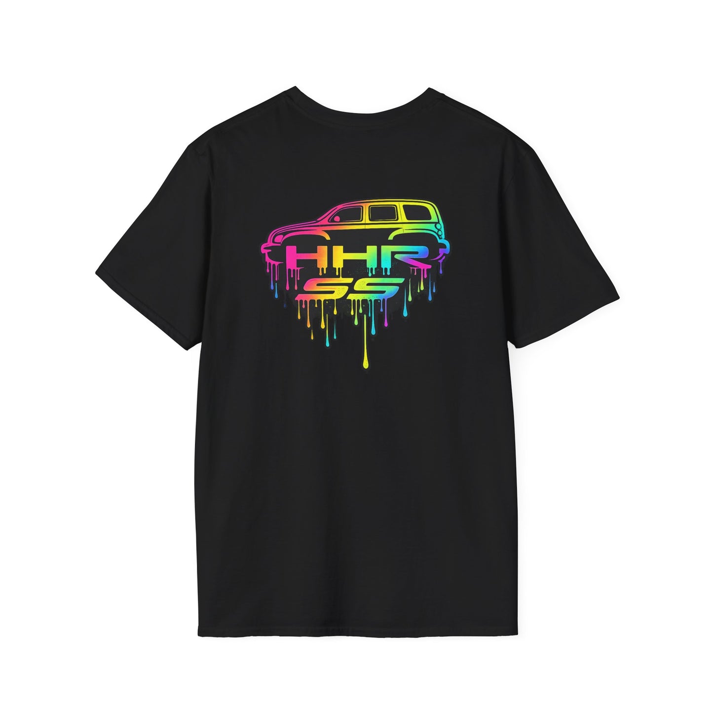 Rainbow Drip Retro Station Wagon T-Shirt | front and back HHR SS