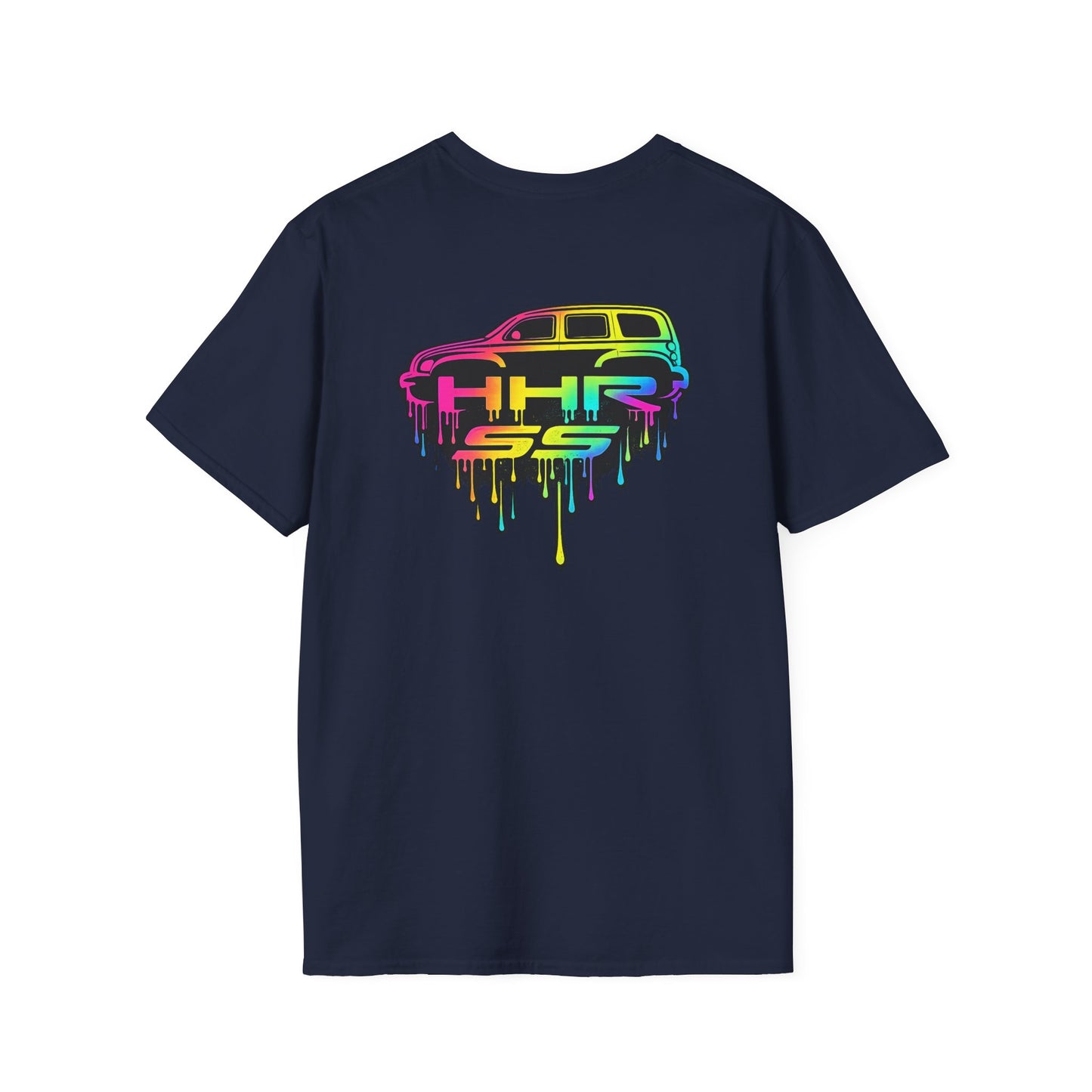 Rainbow Drip Retro Station Wagon T-Shirt | front and back HHR SS