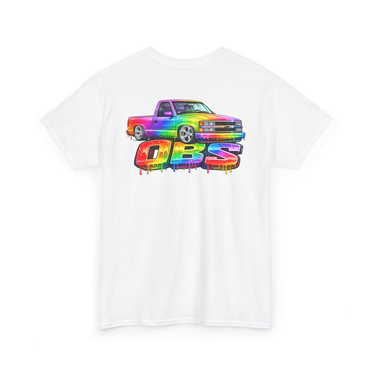 Rainbow Drip OBS Truck Tee | Colorful Retro Pickup Graphic