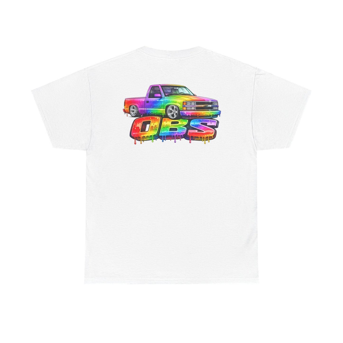 Rainbow Drip OBS Truck Tee | Colorful Retro Pickup Graphic