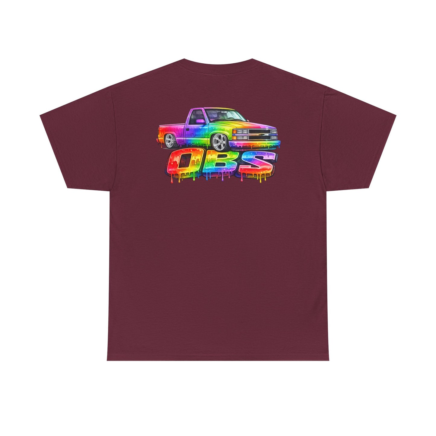 Rainbow Drip OBS Truck Tee | Colorful Retro Pickup Graphic