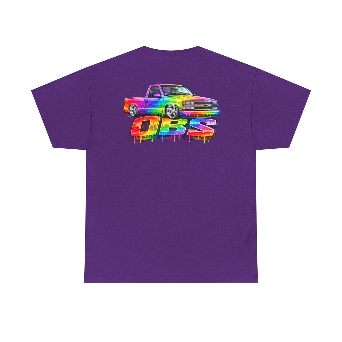 Rainbow Drip OBS Truck Tee | Colorful Retro Pickup Graphic