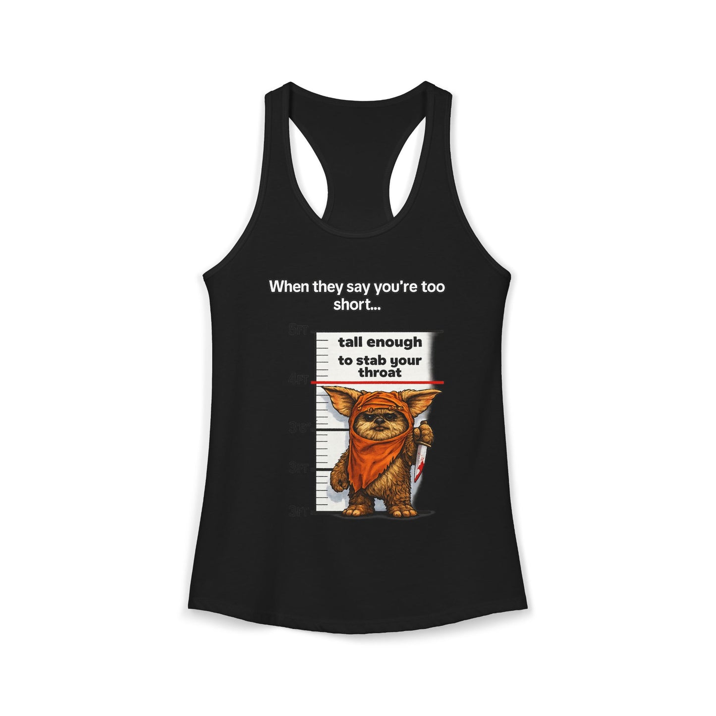 Ewolk Short People Tank Racerback Tank | Novelty Illustration, Cute Character