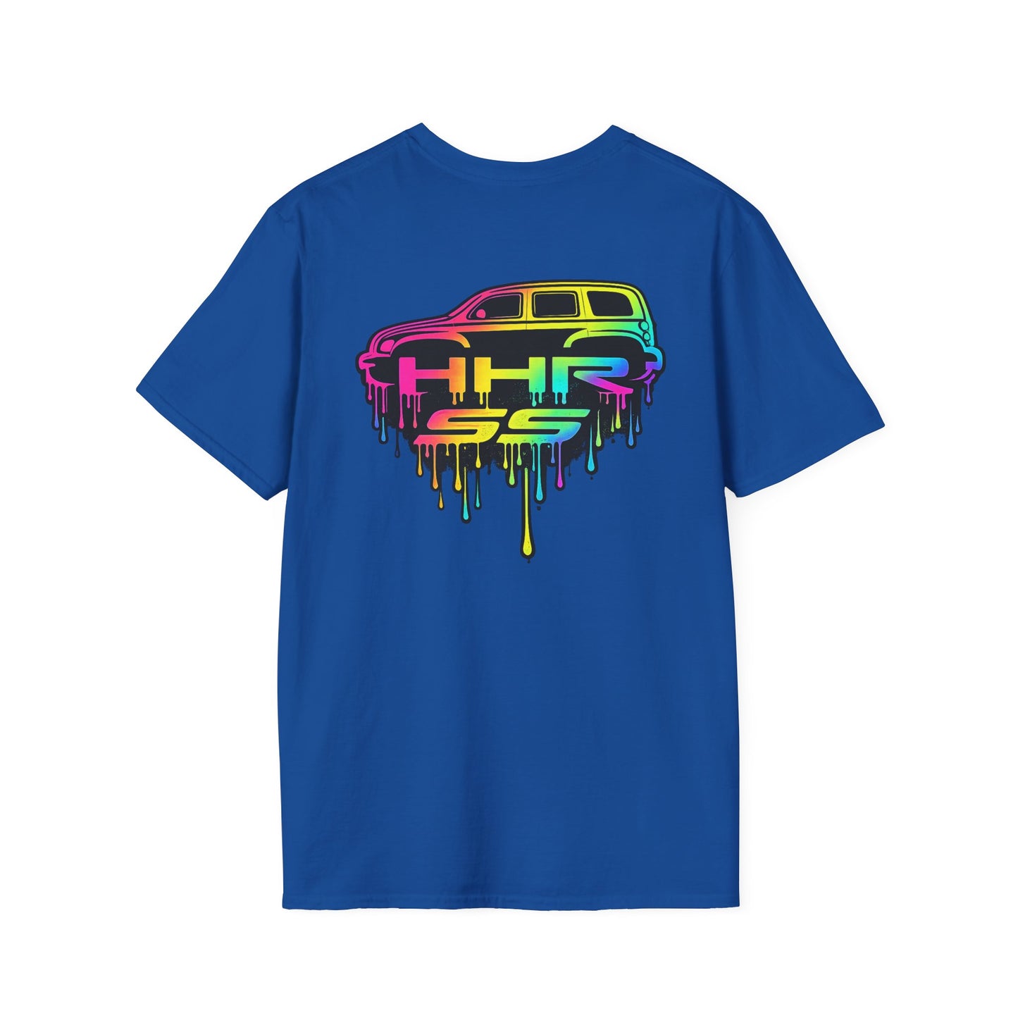 Rainbow Drip Van Retro Logo T-Shirt | Colorful Van Graphic