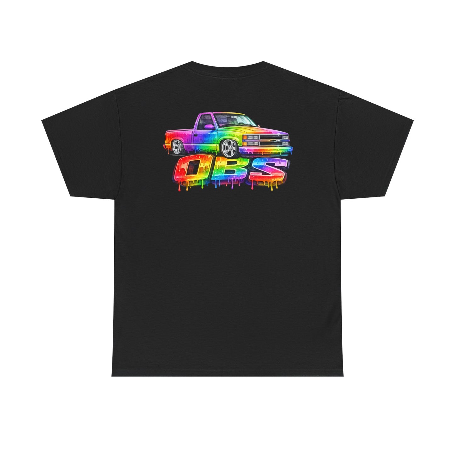 Rainbow Drip OBS Truck Tee | Colorful Retro Pickup Graphic