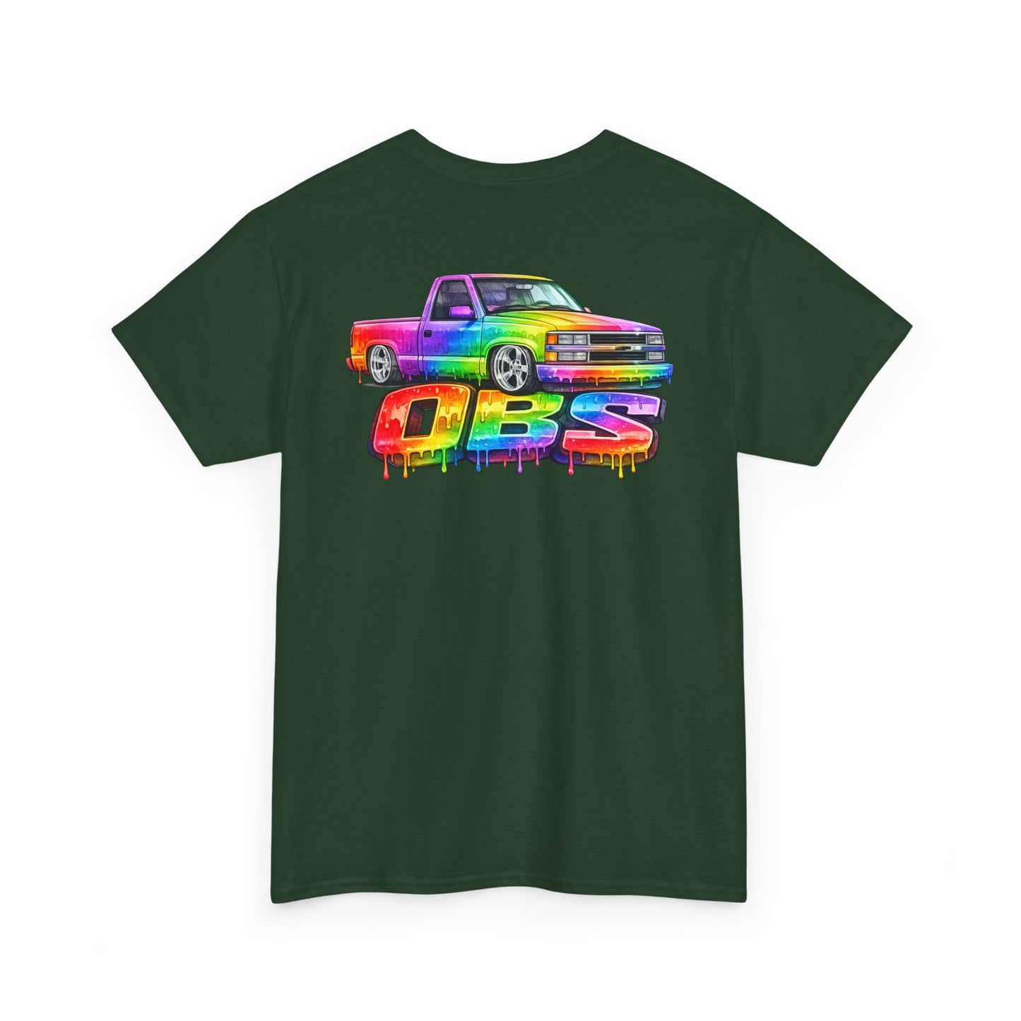 Rainbow Drip OBS Truck Tee | Colorful Retro Pickup Graphic