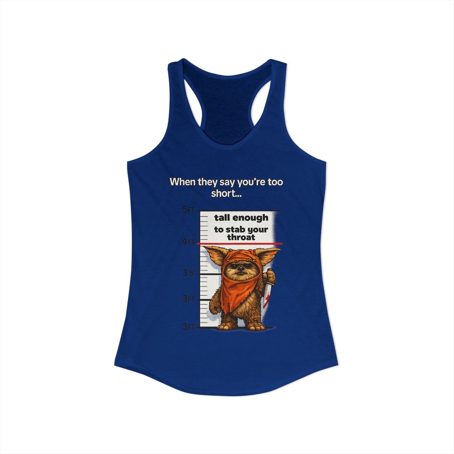 Ewolk Short People Tank Racerback Tank | Novelty Illustration, Cute Character