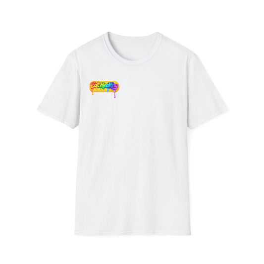 Eat Healthy Stay Hydrated T-Shirt | Rainbow Nutrition & Hydration Design