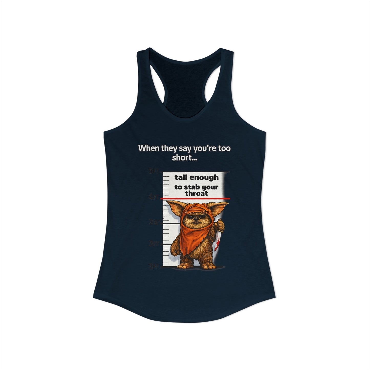 Ewolk Short People Tank Racerback Tank | Novelty Illustration, Cute Character