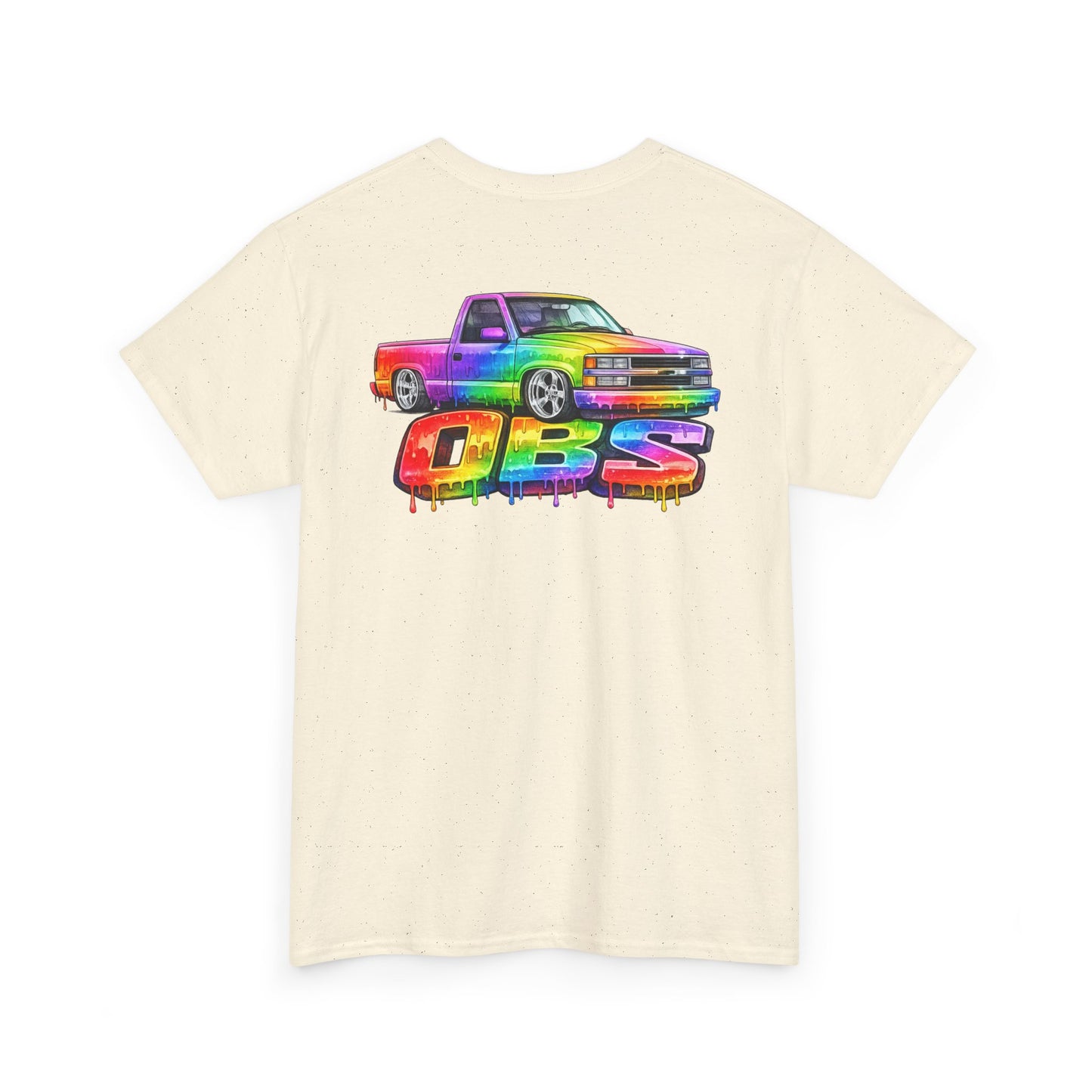 Rainbow Drip OBS Truck Tee | Colorful Retro Pickup Graphic