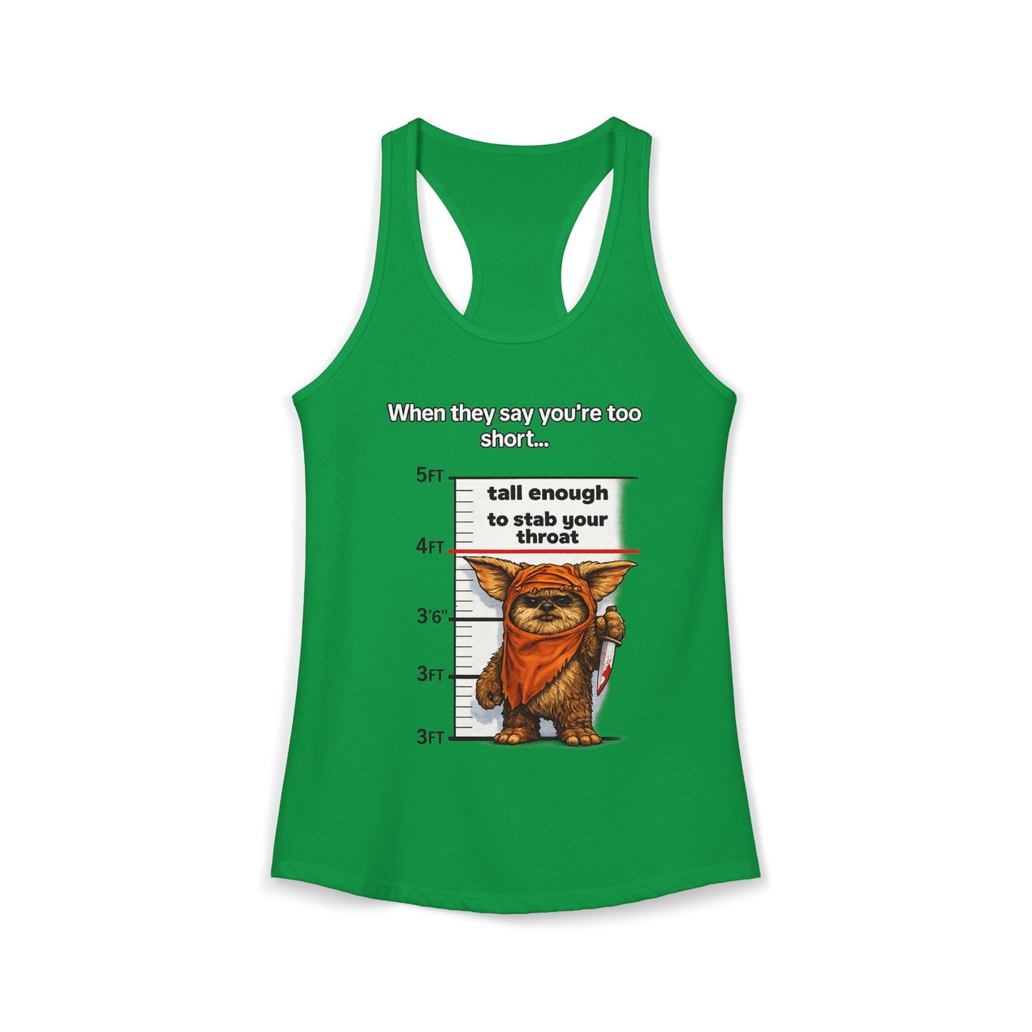 Ewolk Short People Tank Racerback Tank | Novelty Illustration, Cute Character