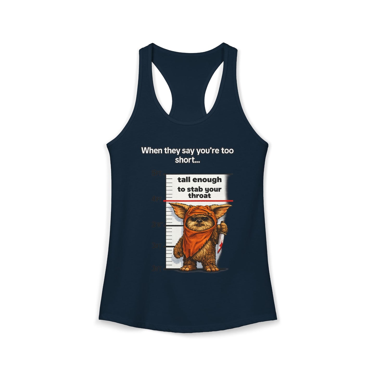 Ewolk Short People Tank Racerback Tank | Novelty Illustration, Cute Character