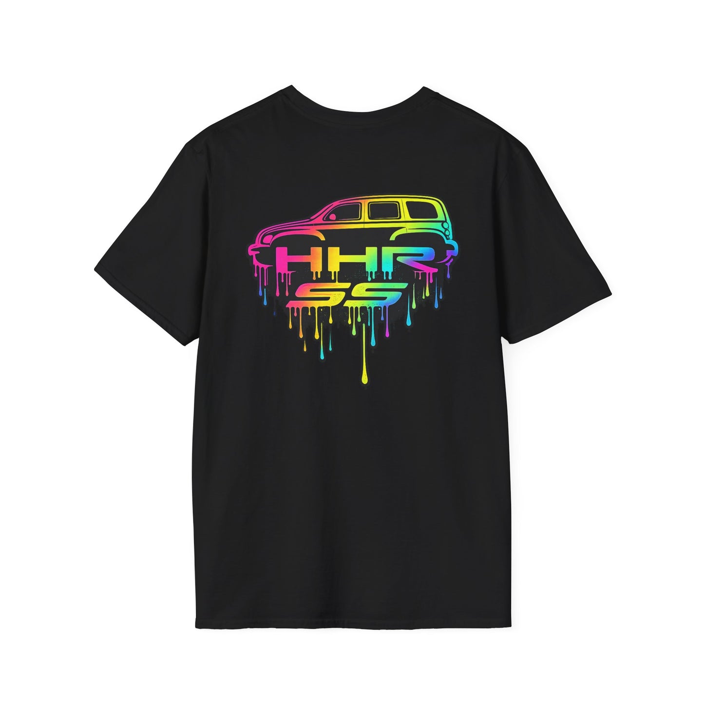 Rainbow Drip Van Retro Logo T-Shirt | Colorful Van Graphic