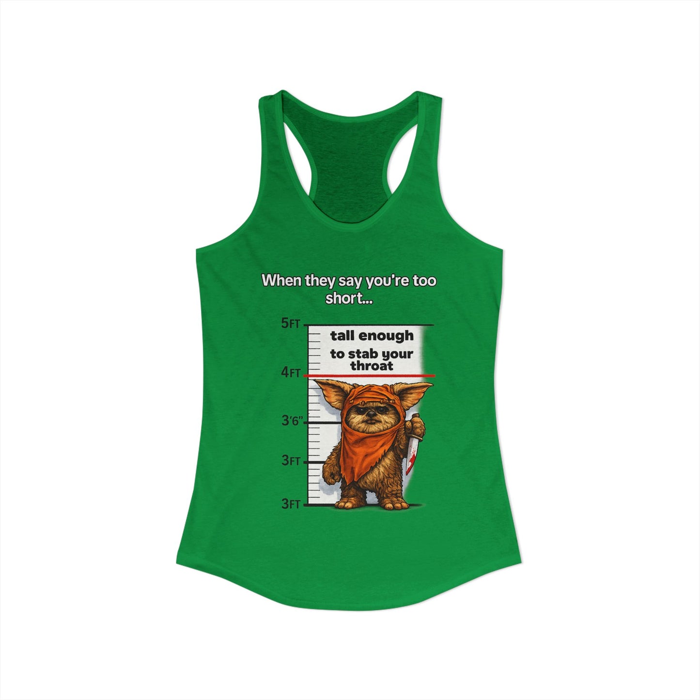 Ewolk Short People Tank Racerback Tank | Novelty Illustration, Cute Character