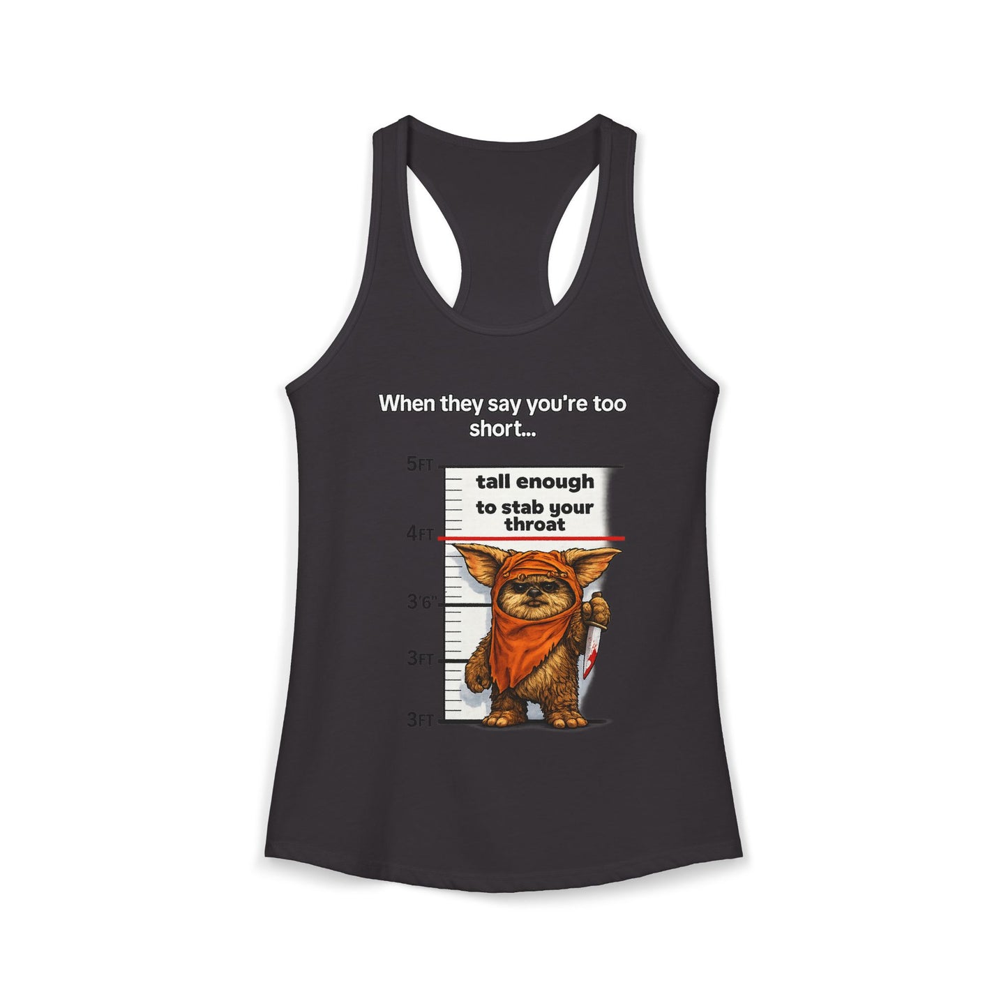 Ewolk Short People Tank Racerback Tank | Novelty Illustration, Cute Character