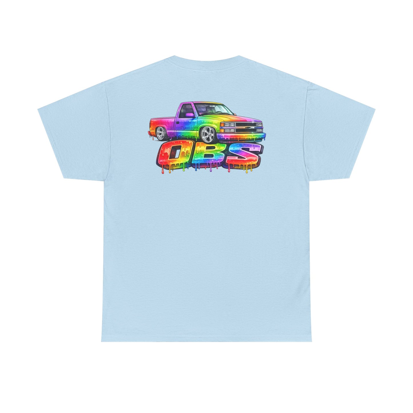 Rainbow Drip OBS Truck Tee | Colorful Retro Pickup Graphic