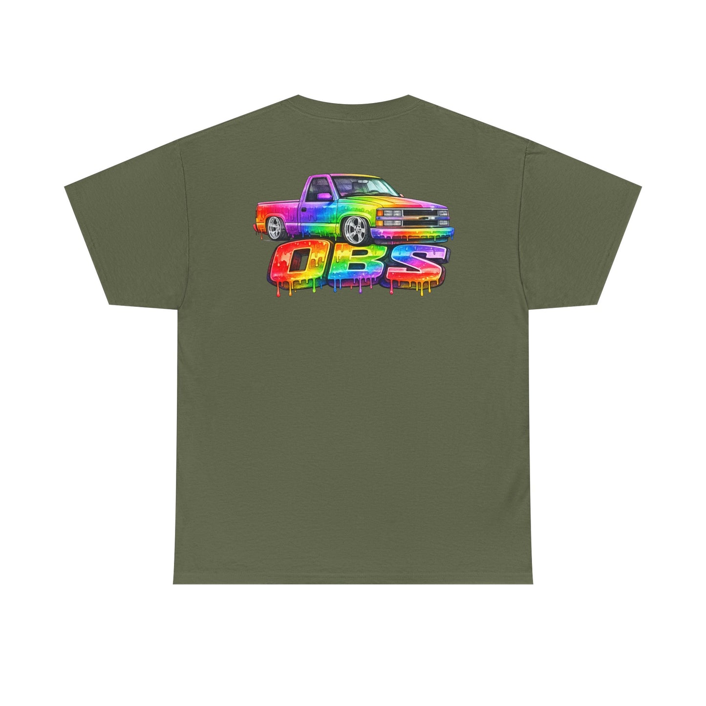 Rainbow Drip OBS Truck Tee | Colorful Retro Pickup Graphic