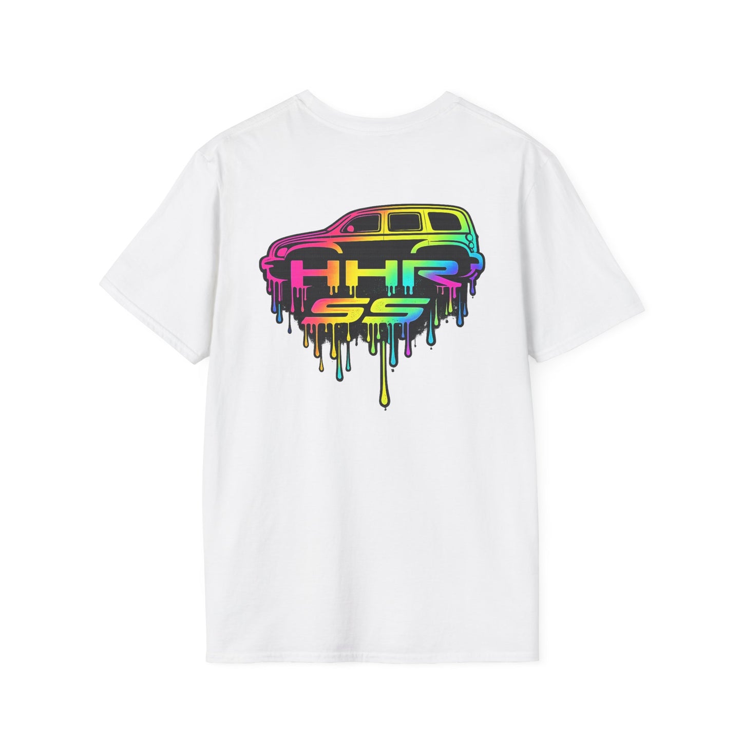 Rainbow Drip Van Retro Logo T-Shirt | Colorful Van Graphic