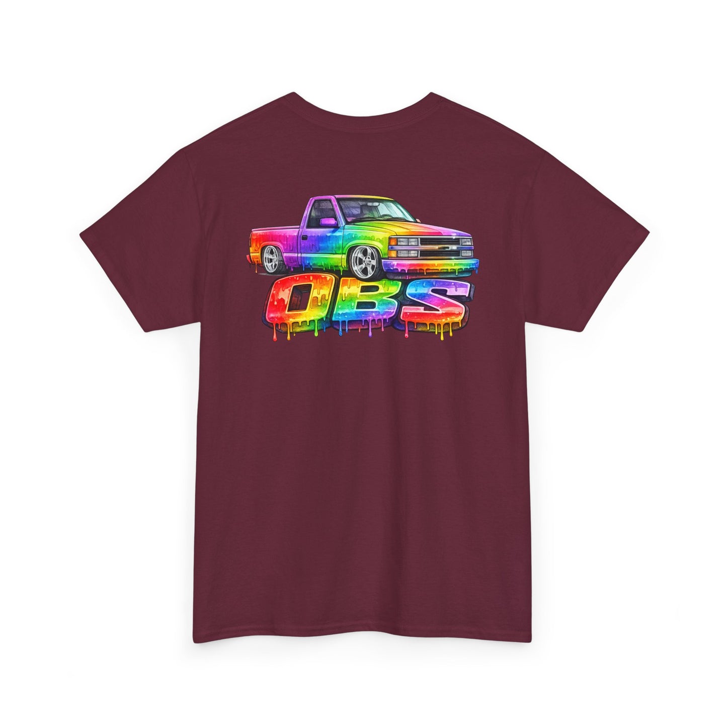 Rainbow Drip OBS Truck Tee | Colorful Retro Pickup Graphic