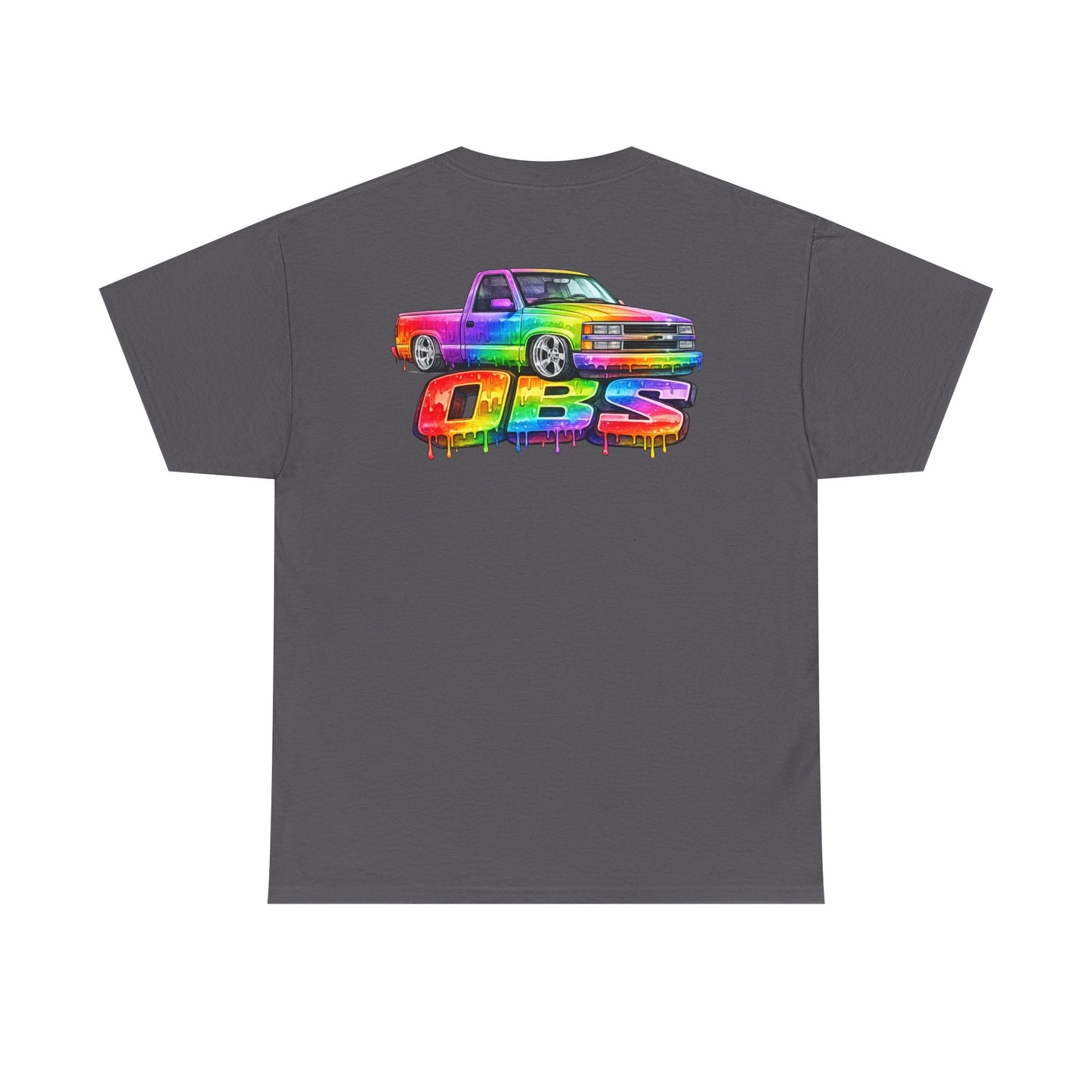 Rainbow Drip OBS Truck Tee | Colorful Retro Pickup Graphic