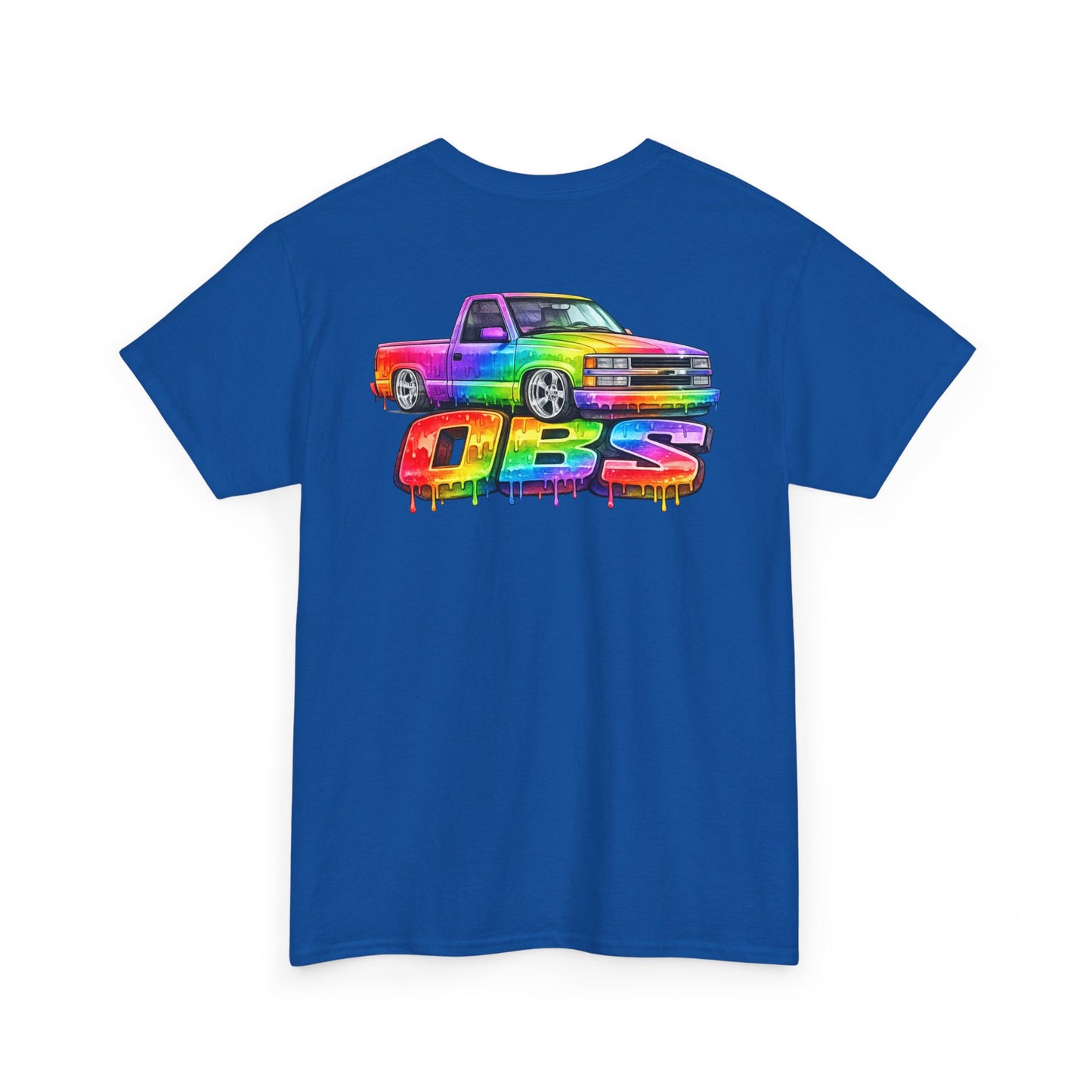Rainbow Drip OBS Truck Tee | Colorful Retro Pickup Graphic