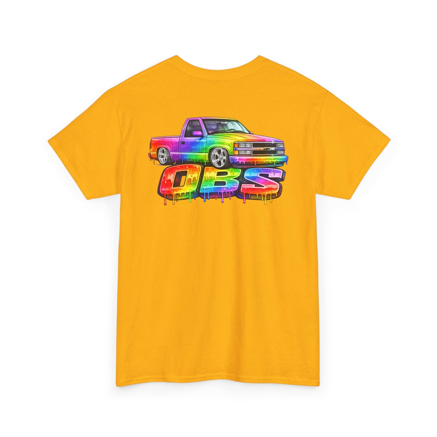 Rainbow Drip OBS Truck Tee | Colorful Retro Pickup Graphic