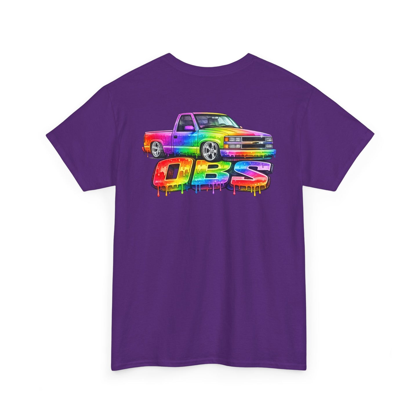 Rainbow Drip OBS Truck Tee | Colorful Retro Pickup Graphic