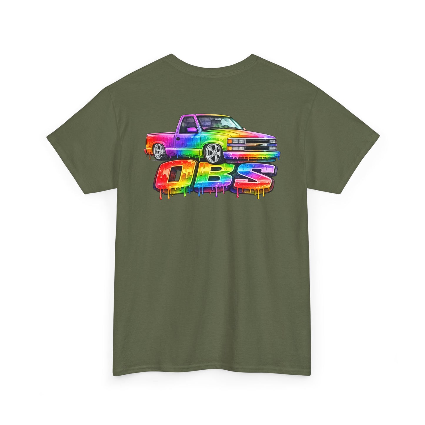 Rainbow Drip OBS Truck Tee | Colorful Retro Pickup Graphic